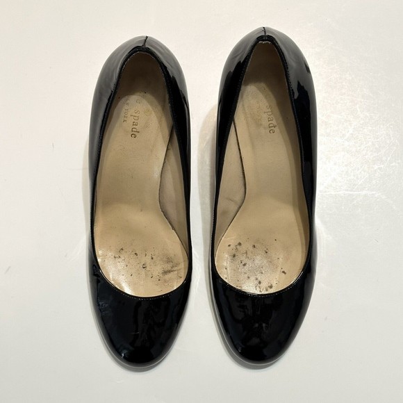KATE SPADE Heels Women’s Size 9.5 AA Patent Black Pump Shoes - Picture 2 of 14